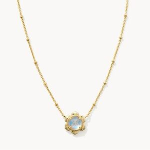 Kendra Scott Susie Gold Short Pendant Necklace in Dichroic Glass